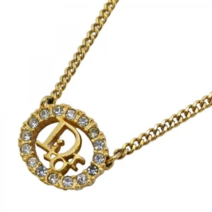 Collar Christian Dior Ovalado GP Chapado Estrás Dorado Para Mujer P649258 GZl1absr - Imagen 1 de 6