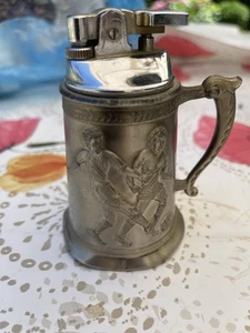 Vintage Football Themed Table Lighter Collectable Working Just Needs Flint  - Picture 1 of 4