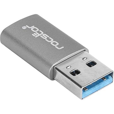 Rocstor Premium Usb 3.0 To Usb C Slim Aluminum Space Gray Adapter - Usb Type-c - - Image 1 of 2