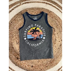 Little Rebels Tank Top Boys 4T Kids Blue Sleeveless Surfing Graphic Summer Beach - Picture 1 of 3