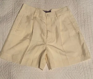 Ralph Lauren Italy Tracy Pleated Silk Shantung Short Authenticated Purple Label - Picture 1 of 14