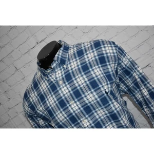 Camisa de vestir Polo Ralph Lauren para hombre talla 2XLT TALL índigo Oxford azul a cuadros - Imagen 1 de 8