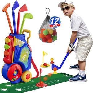 Toddler Golf Set, Upgraded Kids Clubs with 12 Balls, Putting Mat,... - Picture 1 of 8