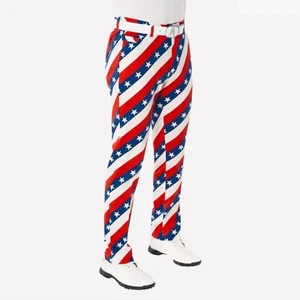 Royal & Awesome Pars and Stripes Golf Pants NWT Size 44 x 34 - Picture 1 of 13