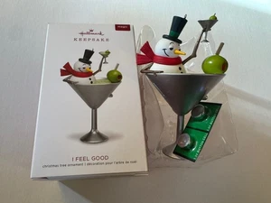 Hallmark 2018 I Feel Good Schneemann im Martini Getränk Weihnachtsschmuck MM43 - Bild 1 von 3
