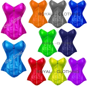 Double Steel Boned Heavy Duty Longline Overbust Trainer Real Leather Corset 9193 - Picture 1 of 11