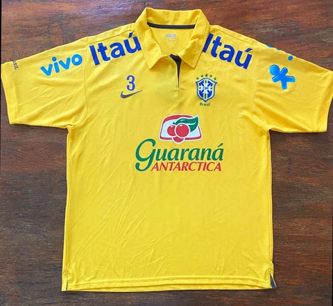 Brasil 2009 Nike polo shirt #3 Lucio for players. VERY RARE Cover