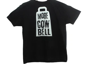 MORE COWBELL Men's Extra Large Gildan Black Soft Tee Shirt BRAND NEW With Tag - Picture 1 of 7