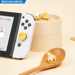 GeekShare Thumb Grip Caps For Nintendo Switch/ Lite/OLED Soft Silicone Yellow - Picture 1 of 8