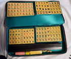Vintage Translucent Yellow Catalin Bakelite Mahjong Set Unused Thick 13.8mm