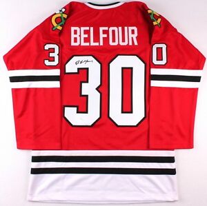 Ed Belfour Signed Chicago Blackhawks Jersey (JSA) NHL Career 1989–2008 