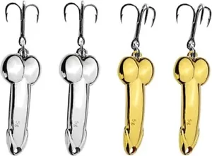 4 Pezzi Esche da Pesca Divertenti,Maschere da Pesca con Paillettes in Metallo Duro Forma Speciale - Foto 1 di 3