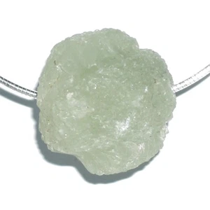 PREHNIT KRISTALL 23mm KUGEL Stufe am 925 OMEGA Halsreif Kette 42cm HELLGRÜN HR07 - Bild 1 von 7