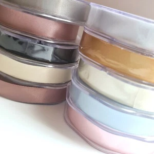 15mm Beautiful Quality Double Sided Satin Ribbon Double Faced Eleganza - Picture 1 of 12