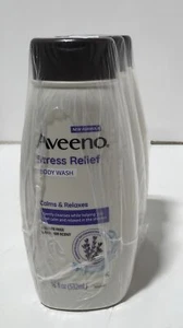 Aveeno Stress Relief Body Wash - Lavender - Fresh Scent - 18 fl oz, Lot of 3 - Picture 1 of 3