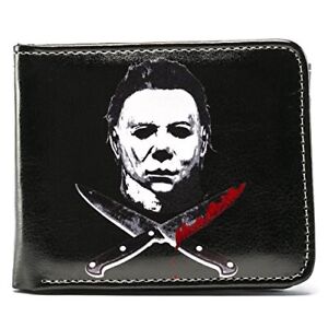 Rock Rebel Halloween 2 Micheal Myers Cross Knives Bi-Fold Wallet, Black,