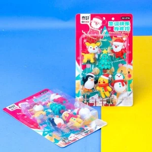 Creative Christmas Decoration Cute Cartoon Eraser Christmas Gift Student - Photo 1/7