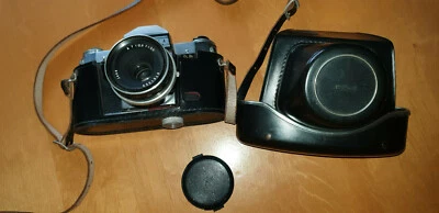 Kamera Prakica mit Objektiv 50er 60er Jahre mit Ledertasche Porst-Vintage  - Bild 1 von 3