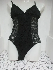 Adore Me  Women's Healini  Contour Crochet Swimsuit Jet Black  X-Small NWOT!!! - Picture 1 of 2