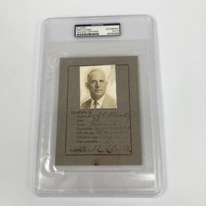 Fred Clarke Signed 1923 Mexico ID Baseball Hall Of Fame Dec. 1960 PSA DNA - Picture 1 of 5