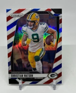 2024 Panini Prizm Christian Watson #103 Red White & Blue Prizm - Picture 1 of 2