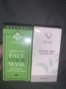 2 NEW SEALED Green Tea Mask Stick Facial Cleansing Oil Acne Blackhead Deep Clean - Picture 1 of 6