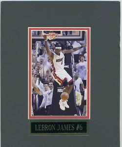 Lebron James Passepartout 5 x 7 Foto doppelt Passepartout mit Namensschild Miami Heat #6 C - Bild 1 von 1
