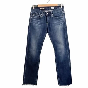 AG Adriano Goldschmied Tomboy Relaxed Straight Dark Wash Jeans Women’s Size 25 - Picture 1 of 12