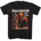 Halloween Horror Movie Michael Myers Blood Splatter Scene Collage Men's T Shirt
