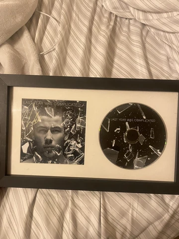 SIGNED Nick Jonas Autographed Last Year Was Complicated CD FRAMED Cover