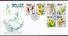 Belize Scott #985-990 FIRST DAY COVER Orchids FLORA $$