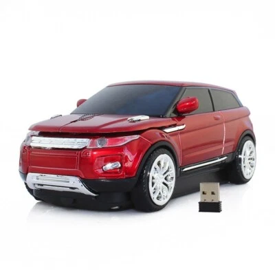 Wireless Mouse Car Shape Computer Optical Mice with LED Headlight - Image 1 of 4