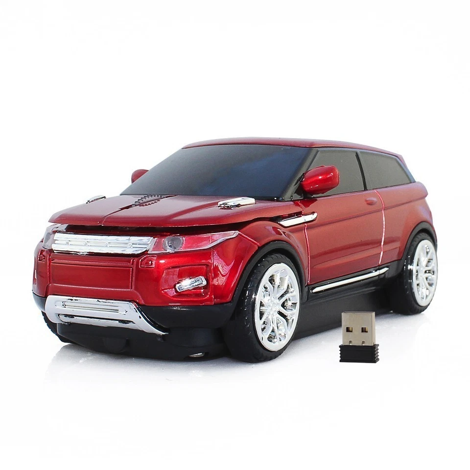 Wireless Mouse Car Shape Computer Optical Mice with LED Headlight - Image 1 of 4