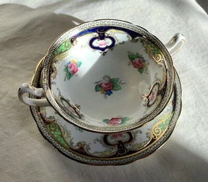 Paragon Fontaine double handled soup cup Star mark 1920, Art Nouveau design. - Picture 1 of 15