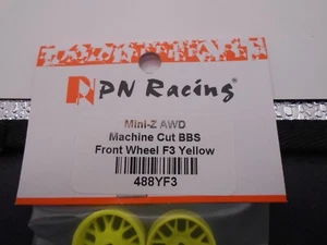 Ruedas de carreras PN 488YF3 corte a máquina BBS AWD amarillo Mini Z Atomic GL carreras - Imagen 1 de 2