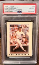 1986 Topps Mini League Leaders #28 Don Mattingly PSA 8 Yankees🔥🔥Fresh Slab