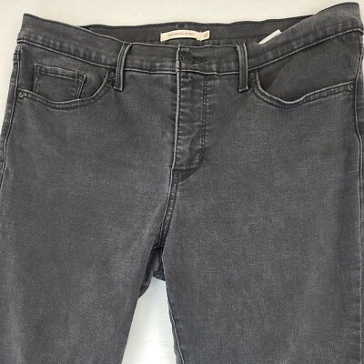 Levis Jeans Womens 32 Black 311 Shaping Skinny Mid Rise Stretch Denim 35x31 City - Image 1 of 4