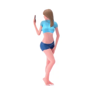 1/18 1/24 1/43 1/64 1/87 Miniaturas Figuras Sexy Selfie Niña Escena Modelo Para Coche - Imagen 1 de 7