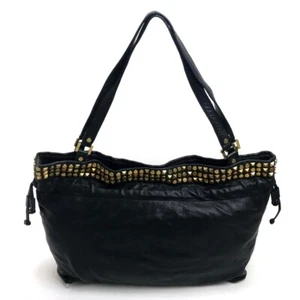 Borsa a tracolla TORY BURCH grande tote borchie borsa tote bag nera/oro pelle hardware - Foto 1 di 12