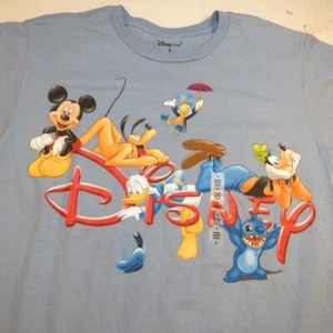 NEW NWT DISNEY DISNEYLAND MICKEY MOUSE PLUTO GOOFY STITCH TEE T SHIRT Mens S - Picture 1 of 2