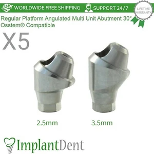5x Dental Regular Platform Multi Angled Prosthetic 30° 0sstem Compatible - Picture 1 of 5