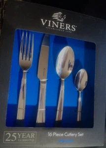 Viners: Juego de cubiertos Windsor de 16 piezas. Acero inoxidable 18,0. 4 ajustes de lugar.Nuevo - Imagen 1 de 4
