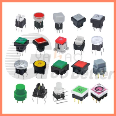 Momentary Tactile Tact Push Button Switches With LED 6mmx6mm Mini Micro Switch - Image 1 of 4
