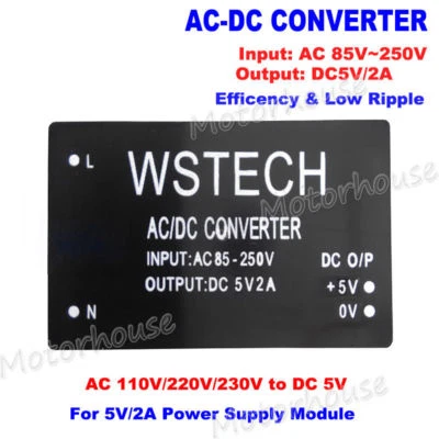 AC-DC Converter Step down AC 85V-250V 110V 220V 230V to 5V 2A Mini Buck Module - Image 1 of 4