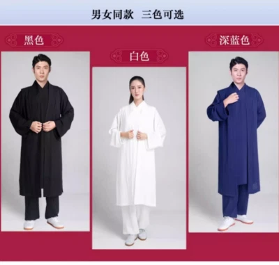 Shaolin Wudang Taoist Robe Tai chi Suit Kung fu Wing Chun Martial arts Uniforms - Image 1 of 4