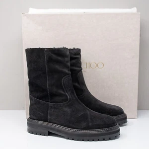 Jimmy Choo Yari Flat Suede/Shearling Boots, Size 6.5 US (36.5 EU) - Picture 1 of 7