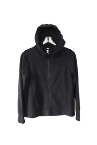 Lululemon Athletica Womens Black Long Sleeve Hooded Full-Zip Jacket Size 10 - Picture 1 of 13