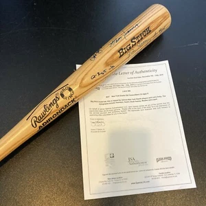 New York Giants Legends Signed Bat With Larry Doby & Art Rust Jr. JSA COA - Picture 1 of 9