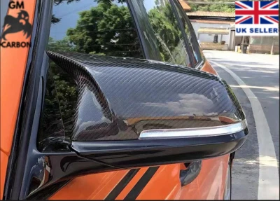 REAL CARBON FIBRE WING MIRROR COVERS CAPS For BMW F20 F22 F30 F32 F36 M140i M2 - Image 1 of 4