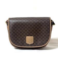 Celine NoM13 Macadam Shoulder Bag PVC Dark Brown Authentic E042997